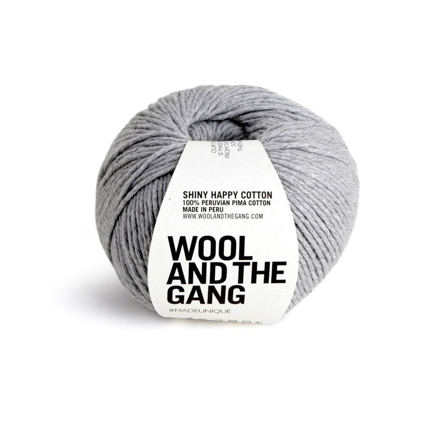 Berroco Shiny Happy Cotton Yarn in Gray, a soft 100% Peruvian cotton and yarn for versatile crafting