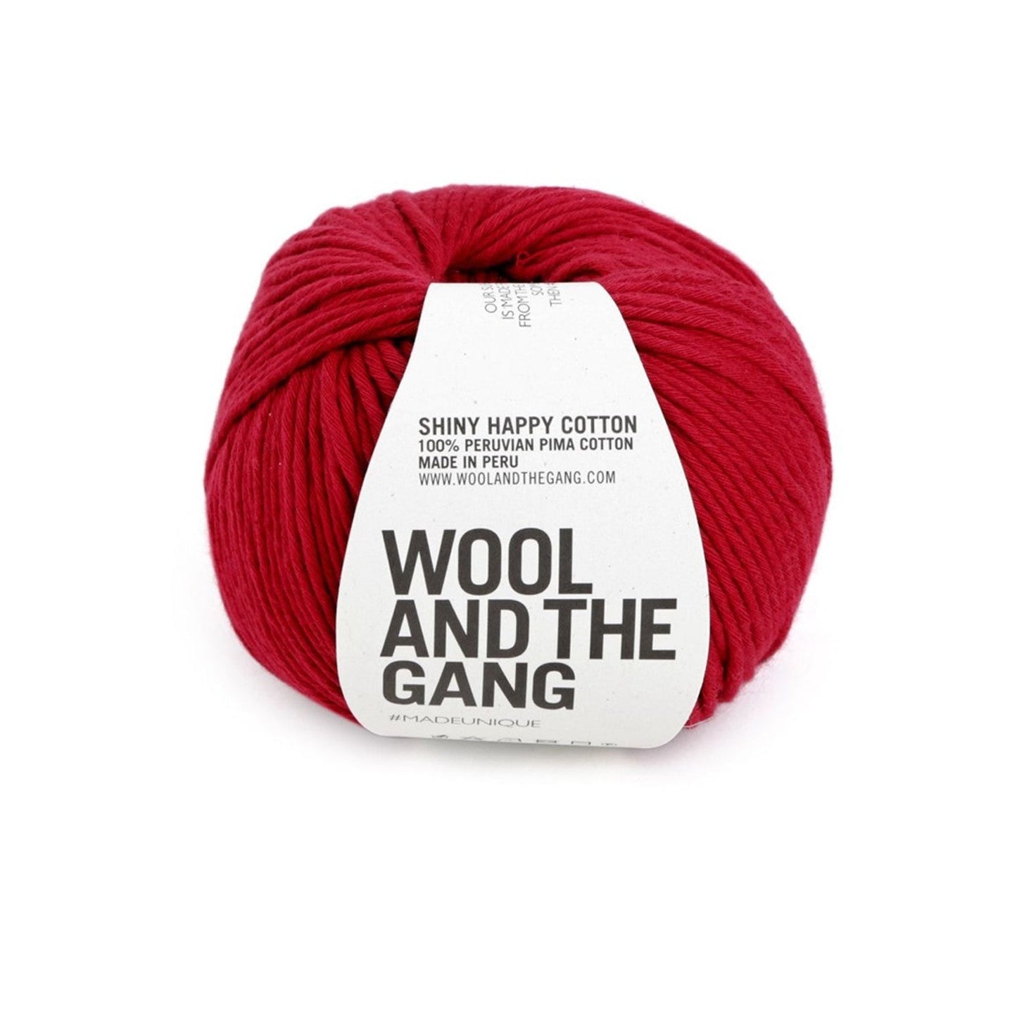 Berroco Shiny Happy Cotton Yarn in Red Shade for Knitting and Crocheting projects with cotton and yarn